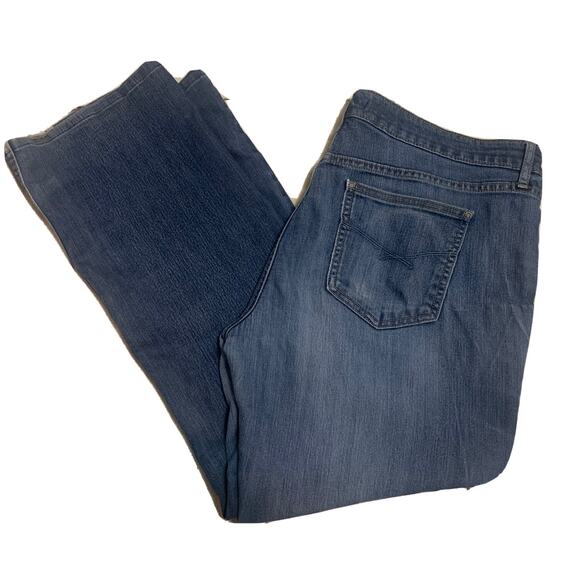 Eddie Bauer Bootcut Jeans Womens 16x33 Cotton Blue Denim Pants Mid-rise Trousers - Picture 2 of 16